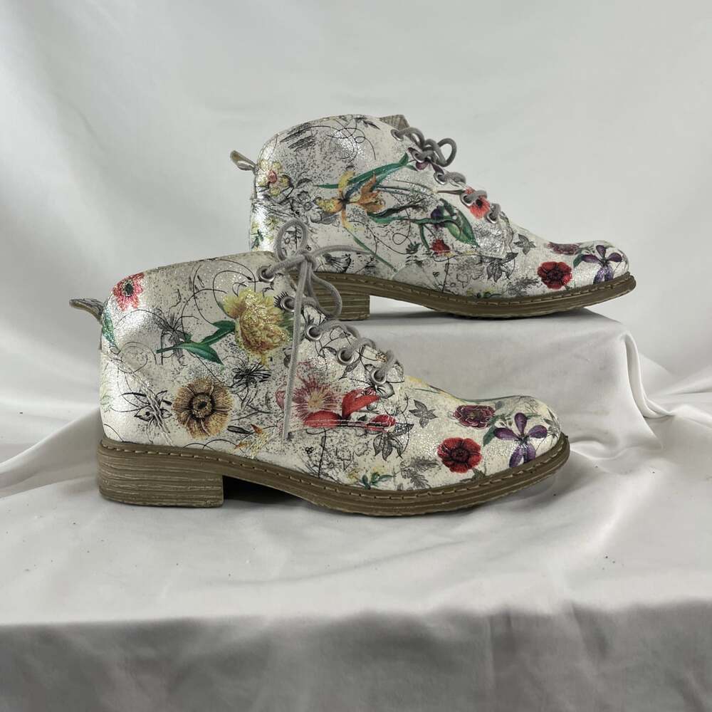 Rieker Artistes Floral Fabric Boho Booties Women’s Size 38